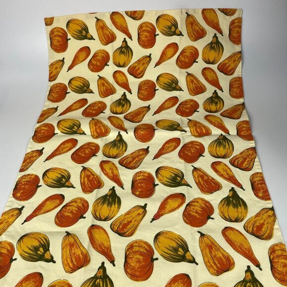 Karis Harvest Squash Pumpkin Print Cotton Kitchen tea Towel Fall Thanksgiving - Picture 4 of 4